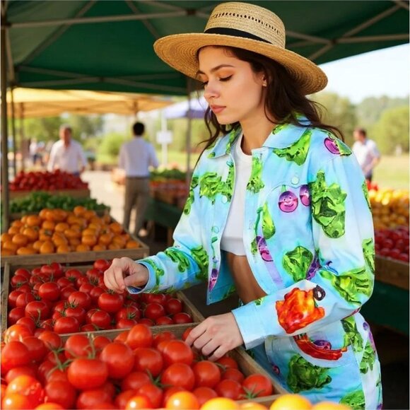 Forbidden Fruit Twill Jacket by Somewhere Nowhere – Orchard Riot Edition L - Picture 2 of 5